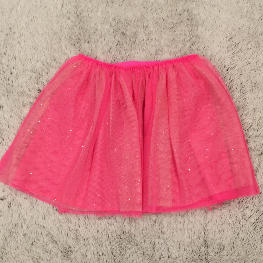 💕 Hot Pink n Gold Glitter Tulle Skirt 💕